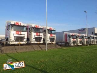 Vrachtwagen belettering Wagenpark DAF.